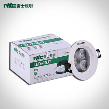 雷士照明NVC LED筒灯射灯 一体化防雾护眼天花灯具 过道客厅吊顶灯 13系列 4W开孔65白光LED133