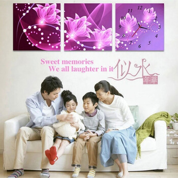 
                                                                                2022新款兰花钟表挂钟时钟手工绣品5D钻石画满钻客厅水钻画点粘钻贴钻十字绣贴画粘贴砖石秀卧室餐厅小 (整幅一体)魔方圆钻(满钻全贴) 全部贴钻(画布180*68厘米)多送九宫钻石盒                