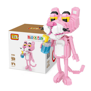 益智男女孩玩具模型 布朗熊可妮兔动画儿童钻石积木 9785粉红豹
