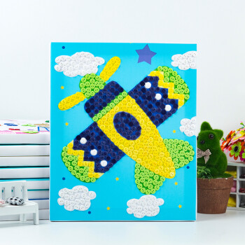 母节礼物纽扣画diy手工材料包幼儿园粘贴画制作创意儿童扣子画 浅灰色