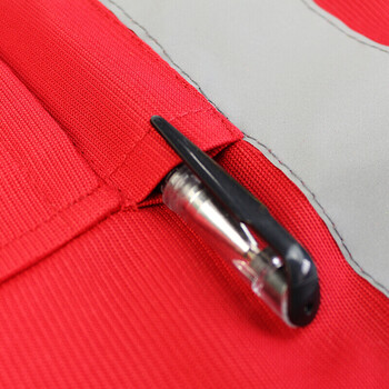 谋福 CNMF8004系列反光马甲反光背心救援服荧光马甲作业警示服反光衣骑行环卫施工服可定制（口袋款荧光红）