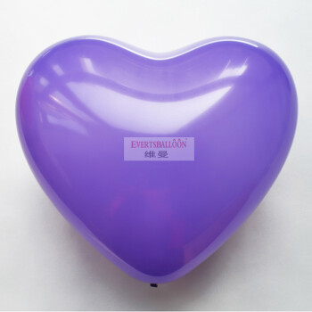 
                                        EVERTSBALLOON牌10 12  5英寸进口加厚/爱心形/情人节婚礼婚房气球装饰* 10英寸心形丁香紫50个                