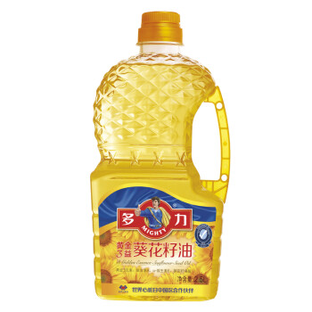 多力黄金3益葵花籽油2.5L 食用油小包装油  含维生素a（新老包装随机发货）