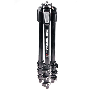 曼富图（Manfrotto）三脚架 MT055CXPRO4 新055系列 碳纤维四节三脚架中轴可横置稳定旅行微单单反 承重20kg