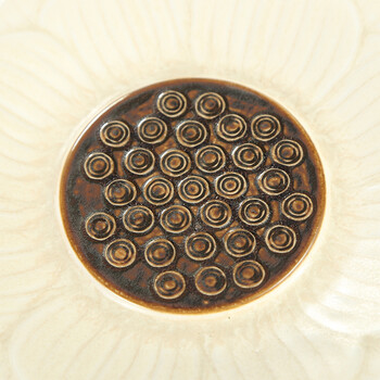 宁不凡   陶瓷杯托壶承 茶道配件圆形窑变陶瓷小茶盘小茶托 古韵莲花盘