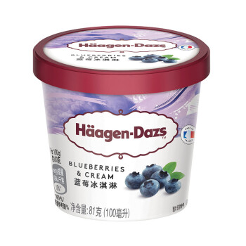 哈根达斯(haagen-dazs) 冰淇淋 蓝莓口味 100ml*1杯