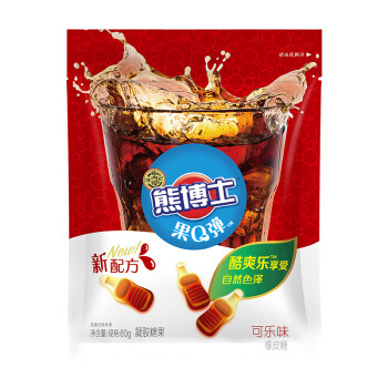 徐福记 熊博士 儿童糖果 橡皮糖 水果软糖 可乐味 茶