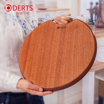 derts 鲁班一号 进口乌檀木菜板整木乌檀木砧板切菜板案板进口圆形
