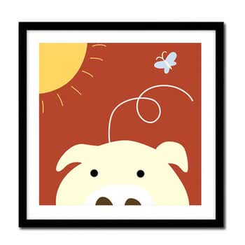 diy数字油画儿童动漫卡通手绘装饰画动物连连看儿童益智油画卡通动漫