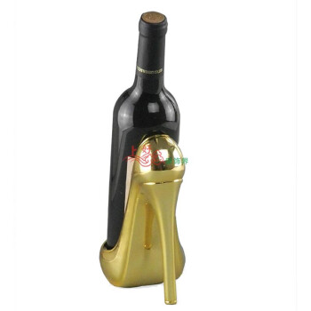 
                                                            勿忘客 创意红酒架摆件工艺品 客厅酒柜玄关装饰品家居摆设 GGX 高跟鞋酒架 金色款 高约20cm                