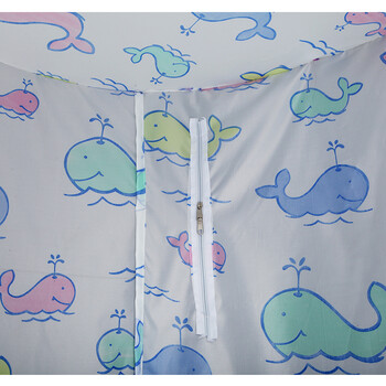 
                                                            星美三拉链重合门加厚防寒保温保暖 吊挂式圆形浴罩浴帘 宝宝大人浴帐 鲸鱼 三拉链重合门带防贴身圈直径1米高2米                