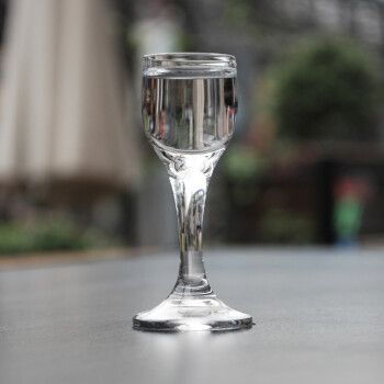 无铅玻璃小酒杯一口杯家用白酒酒杯12只装中式小高脚杯 大号 白酒杯