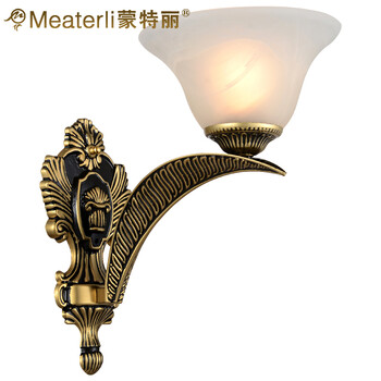 蒙特丽 客厅走廊过道壁灯9069-B 欧式仿云石花叶灯具(B)