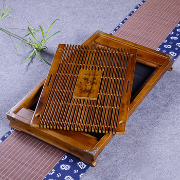 
                                        宁不凡 柯木茶盘功夫茶托盘 抽屉储水式排水式两用茶海 54*33*6 橡木色                