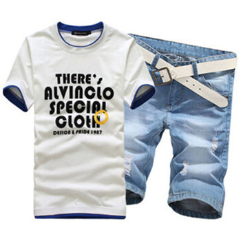 2014夏秋季新款圆领t恤潮流<em>字母印花</em>半袖<em>男短</em>