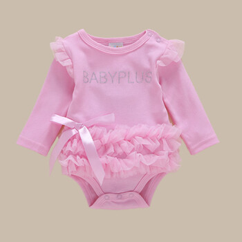 衣服12个月春季女宝宝女孩公主裙0春款夏季1岁lsf 粉babyplus长袖三角