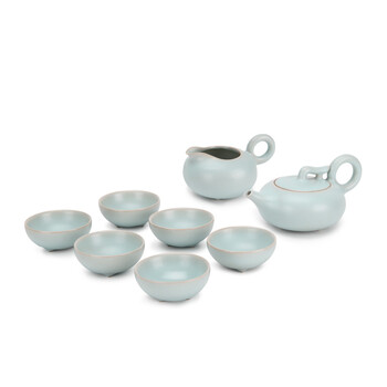 万仟堂 整套茶具套装 陶瓷功夫茶具茶盘套装 普洱茶具 月满心圆