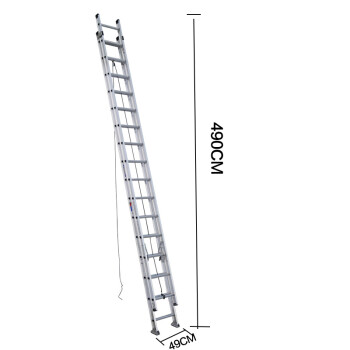 稳耐（werner）D1532-2 工程梯 铝合金延伸梯 电信通信两节拉伸梯 工业级8.8米梯子直梯安全梯登高梯