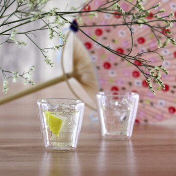
                                        一屋窑 耐高温玻璃茶具55ML口碑 双层杯 功夫茶具 品茗杯                