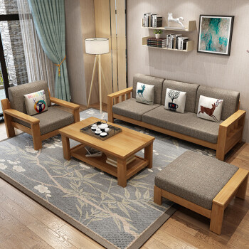 中式沙发简约家具中式酒店禅意两用转角紫檀样板房小户型客厅家具布艺