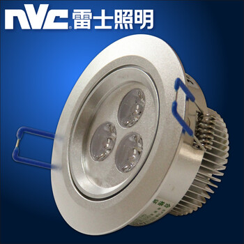 雷士(NVC)LED射灯可调角度天花灯背景墙射灯3W黄光