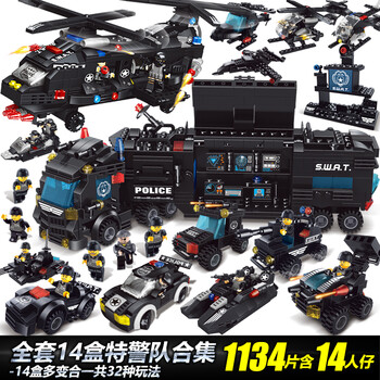 开智 积木玩具野战部队飞机坦克大炮儿童益智启蒙拼装