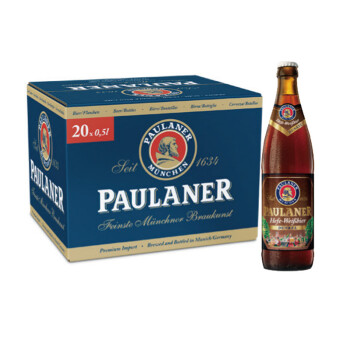 德国原装进口啤酒 保拉纳/柏龙（PAULANER）酵母型黑小麦啤酒500ml*20瓶装