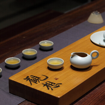 万仟堂 整套茶具套装 陶瓷功夫茶具茶盘套装 普洱茶具 月满心圆