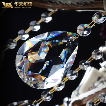 
                                        华艺灯饰 装饰壁灯床头卧室镜前客厅过道水晶灯锌合金欧式灯具 火百合 DB35 壁灯 2头                