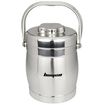 拜格BAYCO 不锈钢真空保温提锅具 1.5L鼓型饭盒BS4706