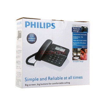 
                                        
                                                                                飞利浦(PHILIPS）电话机座机 固定电话 办公家用 来电显示 双接口 免电池 CORD118黑色 办公伴侣 一年质保                