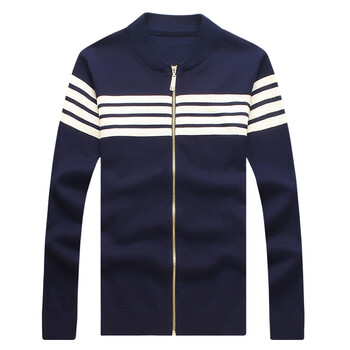 闪爆 潮男士毛衣时尚<em>拉链开衫</em>保暖<em>加肥</em>加大码