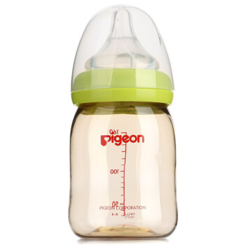 贝亲(Pigeon)宽口径PPSU奶瓶 160ml  婴儿奶瓶 自然实感SS码宽口奶嘴(绿色)AA76