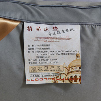 
                                        允儿羽丝绒床褥冬季学生加厚羽丝绒床垫酒店榻榻米床褥子可折叠单双人 灰-5cm 180*200                