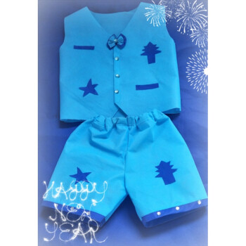 六一儿童环保服装塑料袋制作时装秀男童街舞幼儿园走秀演出服衣服 天