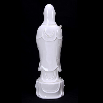 
                                        茗丰堂 14-24寸 立莲大势至菩萨佛像站像观音如来德化陶瓷佛像镇宅摆件 14吋大势至菩萨                