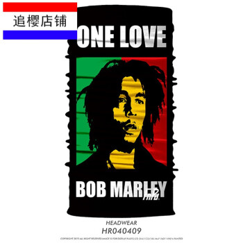 摇滚雷鬼乐鼻祖bob marley鲍勃马利头像无缝骑行运动头巾魔术头巾抖音