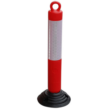 万克宝（WORKPRO）W138043N 提环反光警示柱标防撞柱道路标柱标志桩 停车场安全警示高 0.8M（20个装）订制
