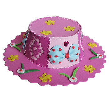 幼儿园手工制作材料包新年小礼物3d立体编织diy帽子eva贴画 eva手工