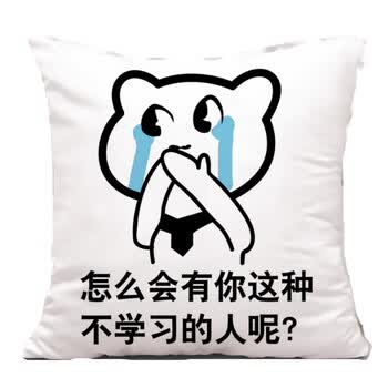 我爱学习抱枕沉迷学习表情包靠垫动漫搞笑装逼利器学生送礼品qy 怎么