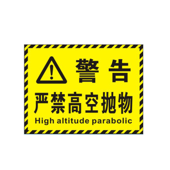 禁止严禁高空抛物高空作业施工地程电力警示牌标志牌警告示指示牌