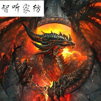 浪漫符号 3d立体喷火龙魔兽世界墙纸主题游戏厅酒吧网咖背景墙壁纸