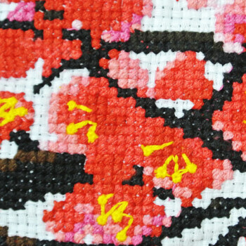 
                                        妮彩 十字绣【成品】 电脑机绣不带框 家和万事兴华丽版120*48CM 牡丹富贵花开                