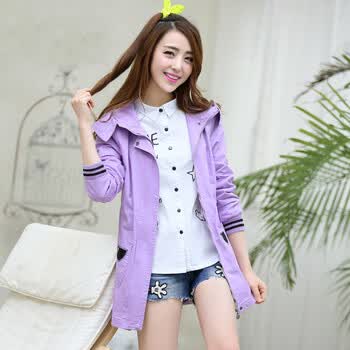 <em>2015</em>新款韩版<em>外套</em> 秋装学生风衣 <em>少女</em>休闲时尚