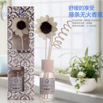 质真至美 空气清新剂 无火香薰精油套装室内房间香水香薰卧室家居藤条挥发熏香料助睡眠减压 樱花香型