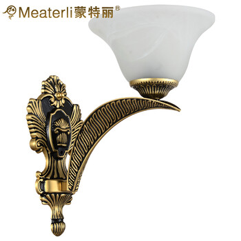 蒙特丽 客厅走廊过道壁灯9069-B 欧式仿云石花叶灯具(B)