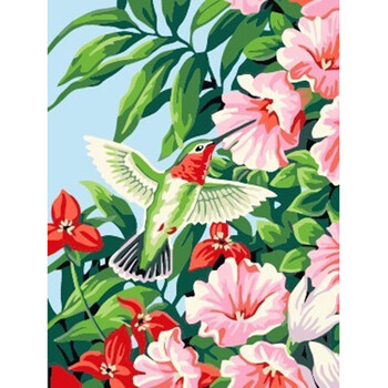 盛宝数字油画风景花卉人物客厅情侣手绘装饰画40*50手绘装饰画雏鸟 40