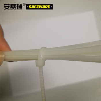 安赛瑞 尼龙扎带（250根装）3.4×300mm 白色捆扎带 线缆安装材料 39831