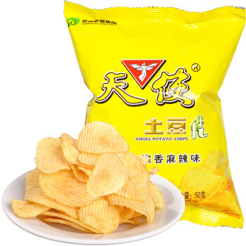 休闲食品 休闲零食 天使 天使 土豆片薯片50g【5种口味可选】番茄椒香