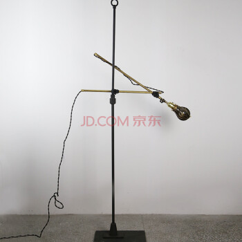 
                                        kc灯具 O.C White百褶美式工业风LOFT创意铁艺复古长臂落地灯 赠A19-4W灯泡                